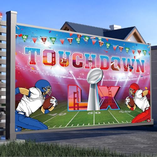 Super Football Party Decorations 2026 Backdrop Banner 5X3 Ft Sport Fans Birthday Decorations Banner Football Themed Party ...