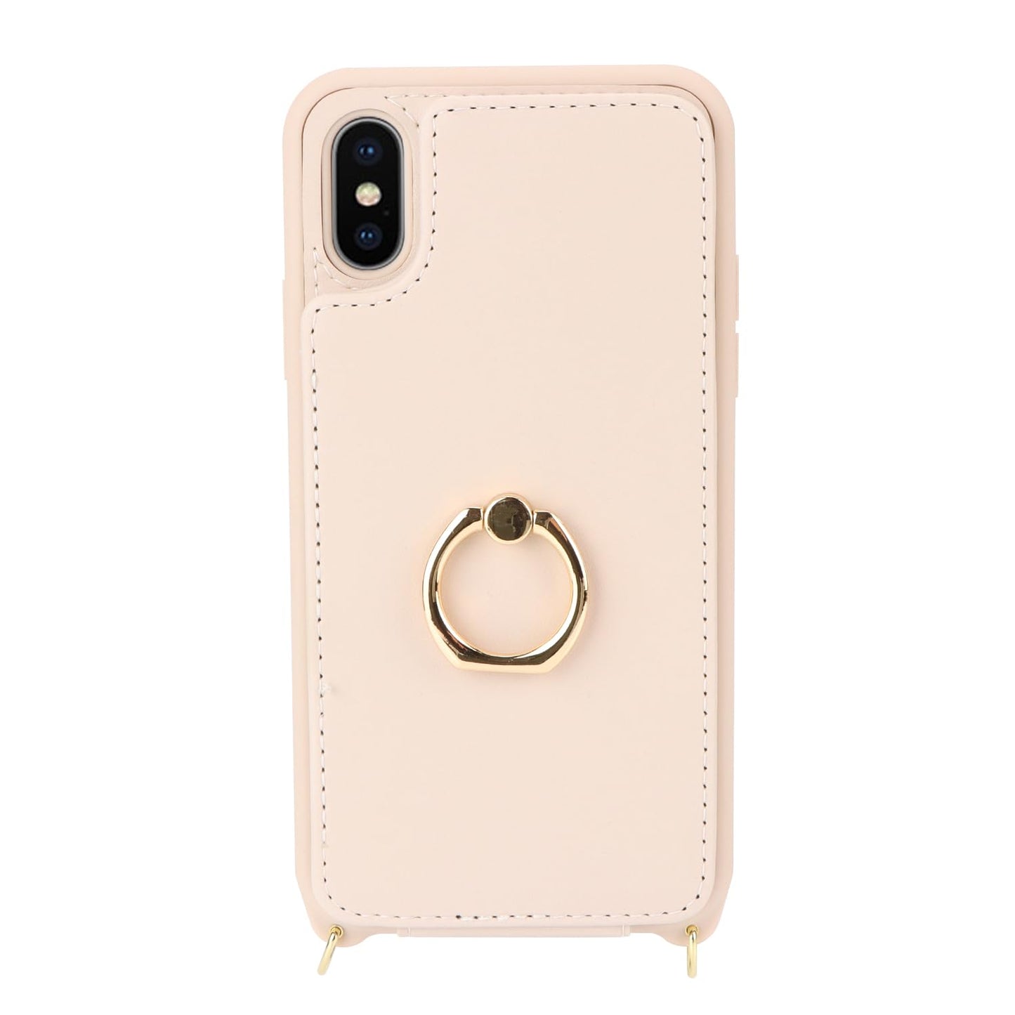 Lipvina For Iphone Xr Phone Case With Card Holder And Strap For Women,Crossbody Lanyard,Kickstand Ring Stand,Snap Clasp,Phone Wa