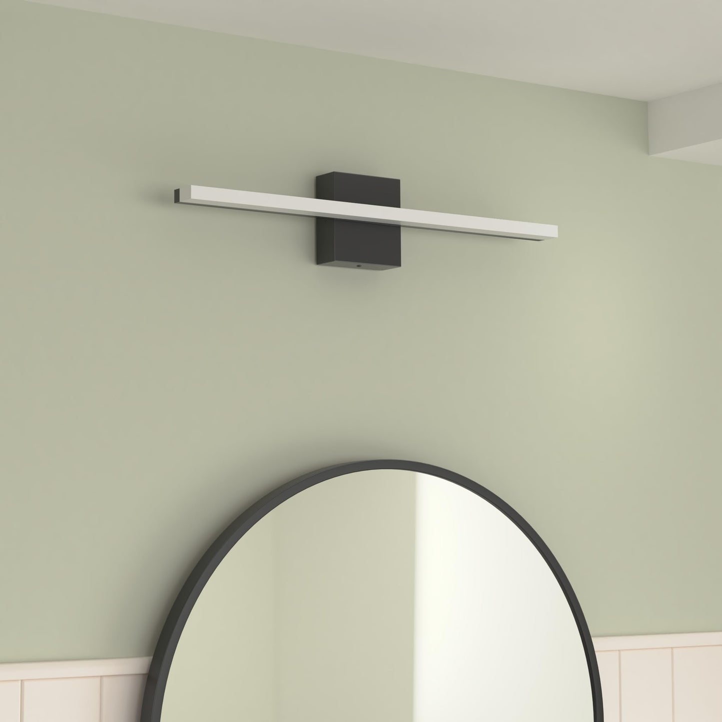Combuh LED Bathroom Light Fixtures Over Mirror 24 Inch 14W, Black Vanity Lights Bar for Bathroom, Modern IP44 Wall Sconce Cool White 6000K