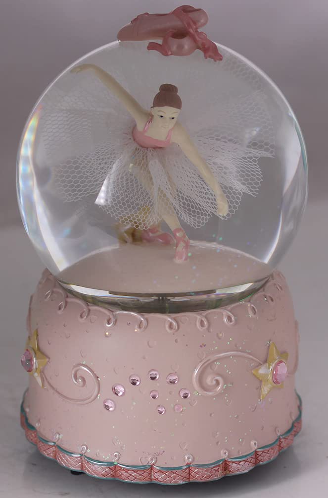 Singeek Swan Lake Music Box Ballerina Color Changing Lights Handpainted Dancing Ballerina Snow Globe Ballet Recital Gifts for Girls, Daughter, Granddaughter