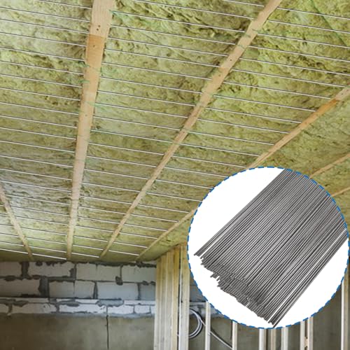 Hlimior 200 Pcs 16inch Insulation Support - Wire Insulation Support Wire, 1095 Carbon Steel Metal Insulated Wires (1095, 1...