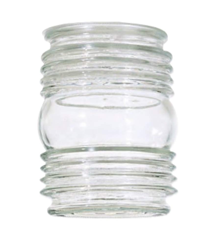 Clear Cylindrical Glass Shade - 3-1/4-Inch Fitter Opening