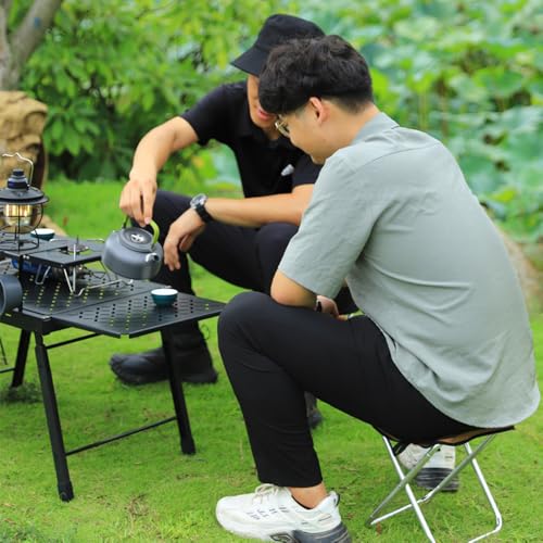 Hangbag Folding Chair for Camping, Portable Folding Stool, Outdoor Collapsible Camping Chairs, Brown