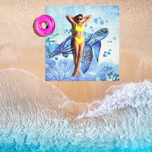 AISPARKY Beach Blanket Waterproof Sandproof Extra Large Beach Mat 79" X 83"/120"x108" for 2-8 Adults Quick Drying Durable ...