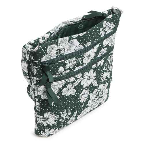 Women's Cotton Triple Zip Hipster Crossbody Purse