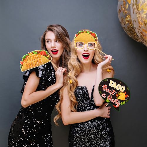 Taco Party Photo Booth Props Cinco De Mayo Birthday Photoshoot Mexican Fiesta Party Photography Props Favor Centerpiece St...