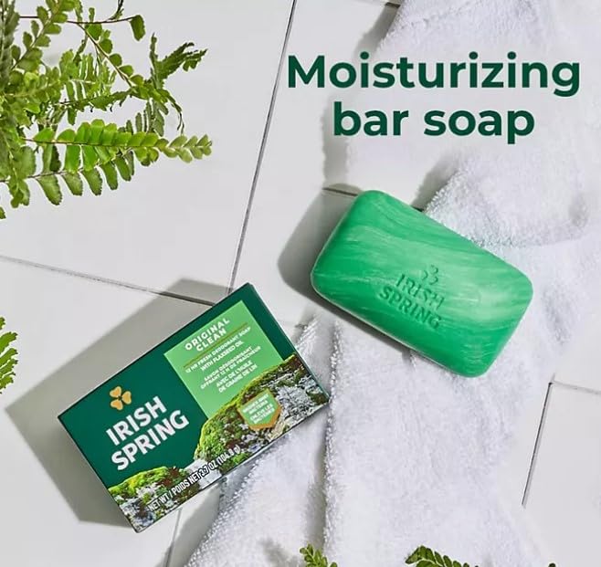 ODWIRA 6-Pack Deodorant Irish Bar Soap, Mild for skin, 12 hours small fresh, Spring Soap for Washing Face, Body, Hand, 4oz each