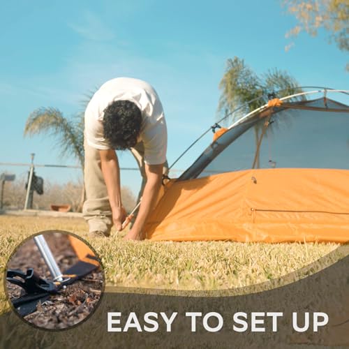 Clostnature Lightweight Backpacking Tent - 1 Person Ultralight Tent with One Tent Pole, Camping Tent with Replacement Pole...
