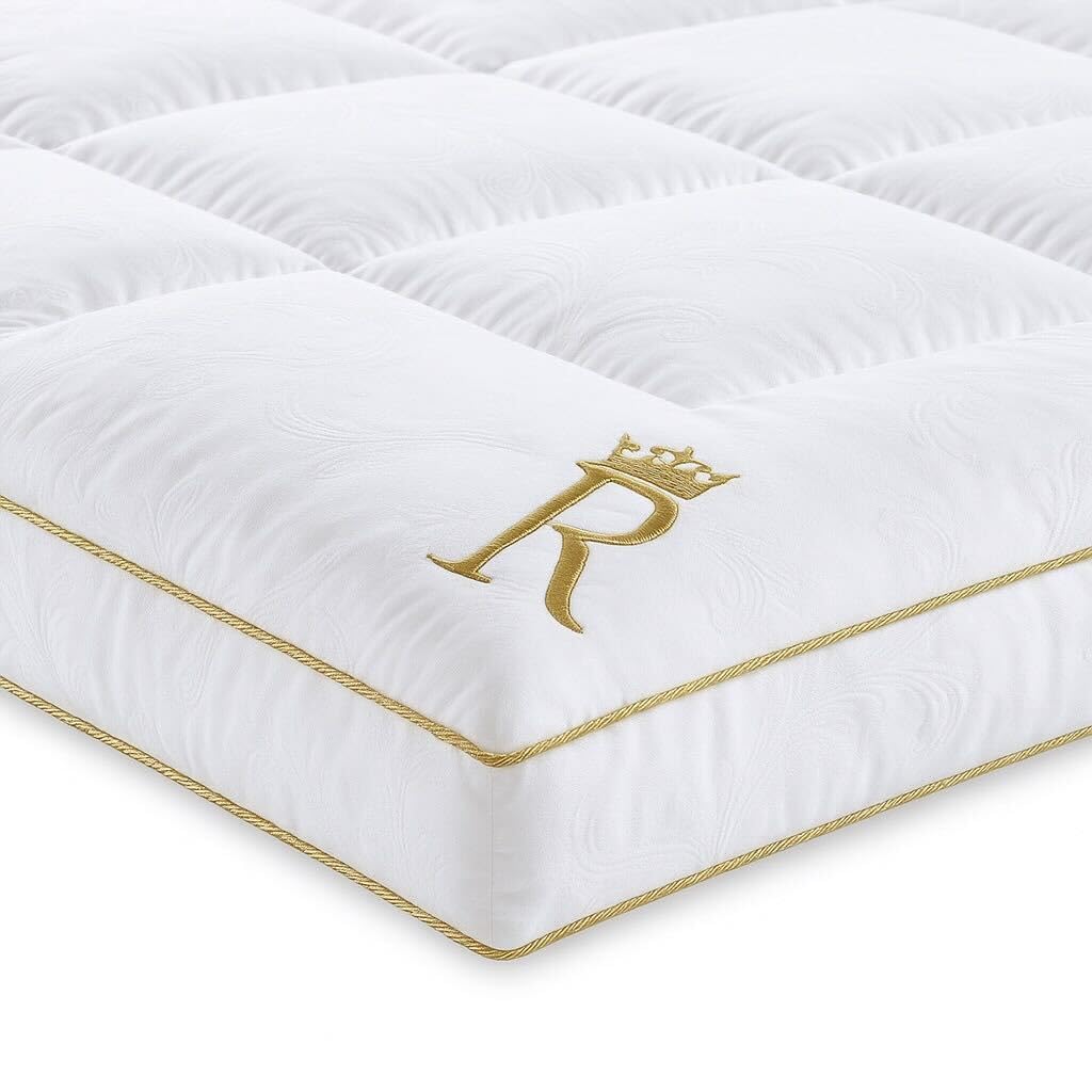 Queen Size Mattress Topper - 8-23 Inches Deep Pocket, 400 TC Cotton Extra Thick Mattress Topper, Soft Mattress Down Alternative Fill Cover Cooling Overfilled 1400GSM Mattress Pad Royal Therapy