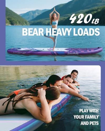 11'Stand Up Paddle Boards Surf Control with Premium SUP Board Accessories Backpack & Removable Fins, 34" Wide Inflatable P...