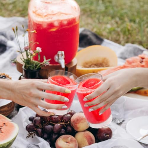 RÉΑLWÁY Acrylic Drinking Glasses Set of 6 - Clear Unbreakable Plastic Cups Reusable for Kitchen, Poolside & Patio - Shatte...