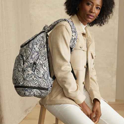 Vera Bradley Featherweight Commuter Backpack Travel Bag, Stratford Paisley, One Size