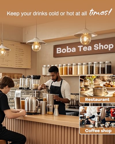 Moonshan Insulated Beverage Dispenser Keep Hot & Cold Urn 12 L/3.2 Gallon Drink Dispenser with Spigot for Tea Coffee Juice...