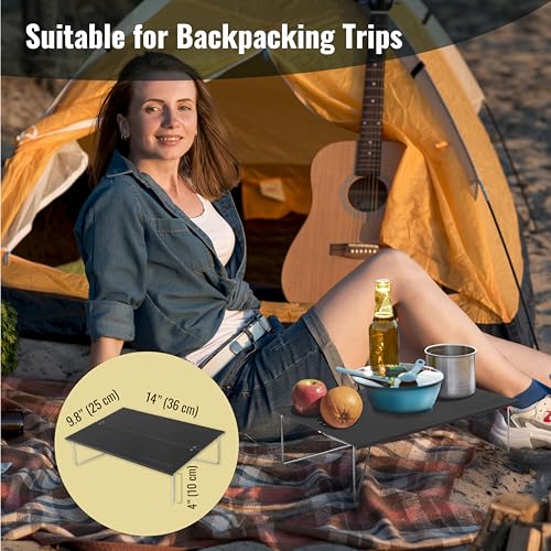 TREKOLOGY Ultralight Beach Chair & Compact Mini Camping Table Bundle - Lightweight, Portable Folding Chair & Camp Table Se...