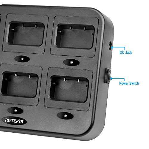 Retevis RT27 RT27V Walkie Talkies Charging Base, Six-Way Charger Station (Not for RT22), Multi Unit Rapid Gang Charger, Compatible with Retevis RT27 RT27V 2 Way Radios (1 Pack)