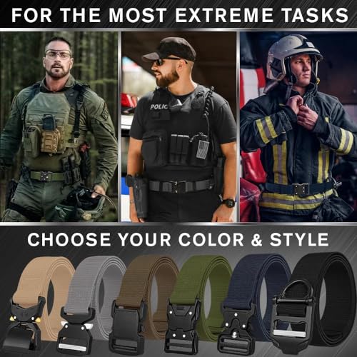 TECEUM Tactical Belt – Heavy-Duty & Quick Release – Military, Work, Rigger, Duty & Utility Belt for Men