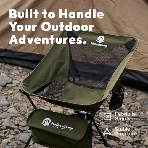 MellowCamp Camping Chair, Ultralight Folding Backpacking Hiking Chair, Compact Portable for Hiking, Camping, Backpacking, ...
