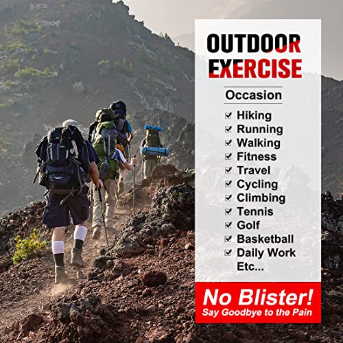 Busy Socks 3 Pack Men's Merino Wool Running Quarter Socks Womens Ankle Thick Cushioned Athletic Socks for Hiking Walking