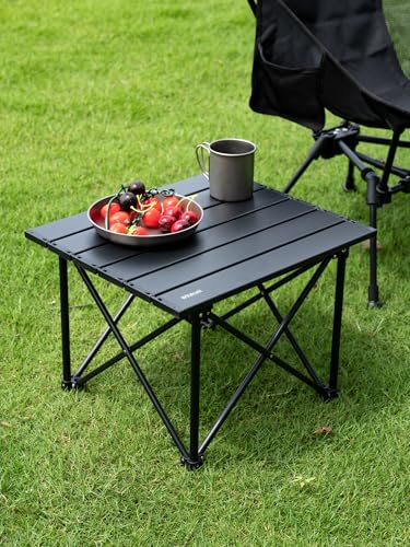 WildCall 1 Anti-Sink Feet Camping Chair and 1 Ultralight Camping Table, Ultralight Compact for Adults Outdoor Camping Back...