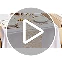 YATOJUZI Gold Table Runner,16 Ft Golden Star Sheer Chiffon Tulle Table Runner,Sequin Glitter Metallic Foil Gold Table Deco...