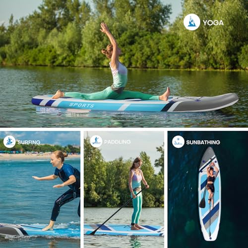 Panana Inflatable Stand Up Paddle Board, 10'x31 x6 SUP with Premium Paddle Board Accessories Kit, Anti-Slip EVA Deck for A...