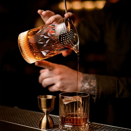 FARQAN 24 Oz Cocktail Mixing Glass Stirring Glasses for Whiskey Cocktail Mixing Shaker Glass Martini Old Fashioned Crystal...