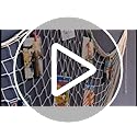 2 Pack Fish Net Decorations for Party, Natural Cotton Hawaiian Party Fishing Net Decorative, Nautical Themed Cotton Fishne...