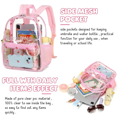 CAMTOP Clear Backpack for Stadium Events Approved Women Girls, Small Clear Bag for Concert, Work, Sporting Festival, Water...