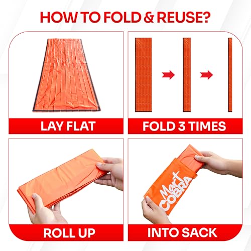 Emergency Sleeping Bag for Survival Gear and Supplies Life Bivy Sack Waterproof Mylar Emergency Blankets for Survival Kit ...