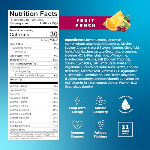 LIVPUR Electrolyte Drink Mix, Instant Hydration Powder with Vitamin C, B6, B12 & Essential Amino Acids for Muscle Support...