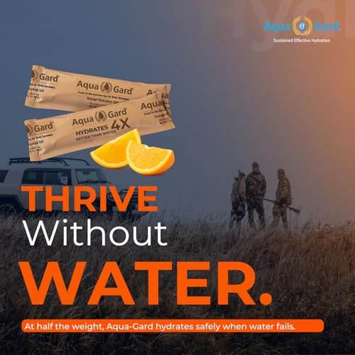 Aqua-Gard Emergency Water Gel - Survival Water Pouches for Disaster Relief | 200% More Effective Hydration | Emergency Wat...