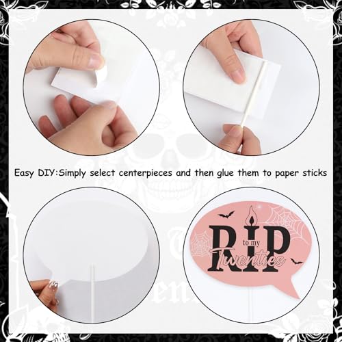 Cheereveal 24Pcs 30th Birthday Photo Booth Props, Rip Twenties Birthday Decorations, Death to My 20s Decorations for 30th ...