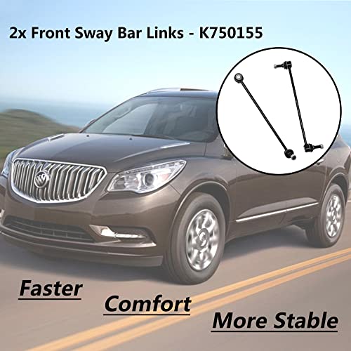 Front Sway Bar Stabilizer Links 2 Pcs|Replacement For 2007-2017 Buick Enclave, Chevy Traverse, GMC Acadia & Saturn Outloo...