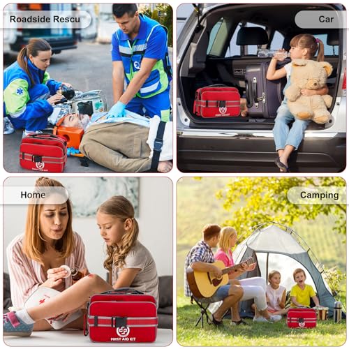 GEVOKE Professional 500 Piece Emergency First Aid Kit for Home, Car, Travel, Camping, Truck, Hiking, Sports, Office, Vehic...