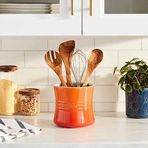 Le Creuset Stoneware Utensil Crock, 2.75 qt., Flame