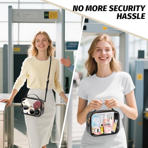 KETIEE Clear Crossbody Bag, Stadium Approved Clear Purse Bag for Concerts Sports Events Festivals