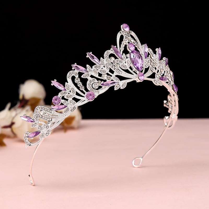 Rannyrena Silver Crystal Tiaras and Crowns for Women Sparkling Rhinestone Queen Crowns Princess Birthday Wedding Bridal Ha...