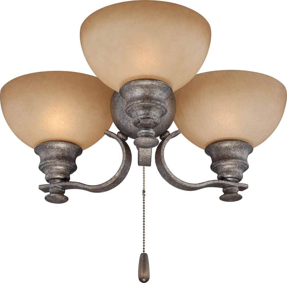 Walnut Wooden Pull Chain Extension For Ceiling Light Fan - 3 Pack
