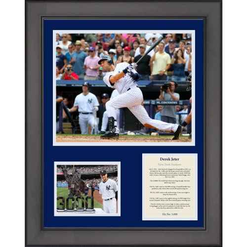 Framed Derek Jeter 3000th Hit New York Yankees Baseball 11"x14" Three Photo Collage
