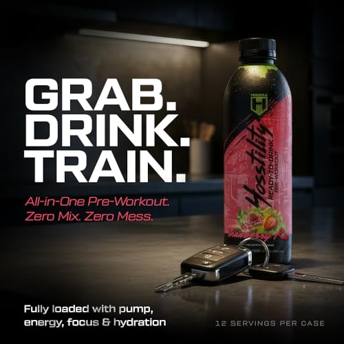 HOSSTILE Hosstility RTD Pre-Workout – Ready to Drink Pre Workout for Energy, Focus, Pump & Hydration, All-in-One Formula f...