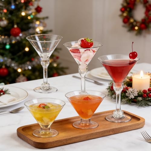 DZJHPGZD 40 PCS Disposable Martini Glasses for Parties 5oz Martini Tall Cup,Plastic Martini Glasses Disposable,Tall Martin...