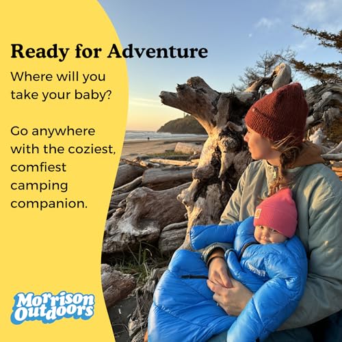 Little Mo 20 Down Baby Sleeping Bag (6-24 Months) The Warmest, Safest Ultralight Down Camping Sleeping Bag for Babies and ...