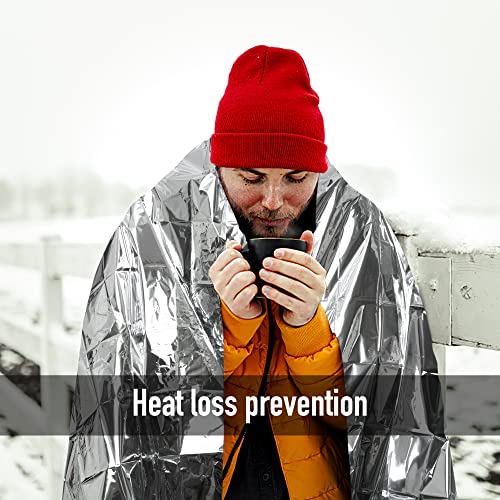 General Medi Emergency Blanket (12-Pack),Emergency Silver Foil Blanket– Perfect for Outdoors, Hiking, Survival, Marathons ...
