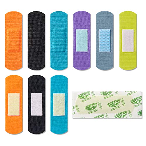 CURAD Performance Series Antibacterial Bandages, Extreme Hold Adhesive Technology, Standard Size Flexible Fabric Bandages ...