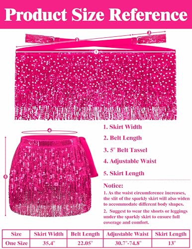 Sequin Skirt Sparkly Skirt Belly Dance Skirt Glitter Skirt Rave Sparkle Skirt Sequin Tassel Skirt Fringe Hip Scarf Women