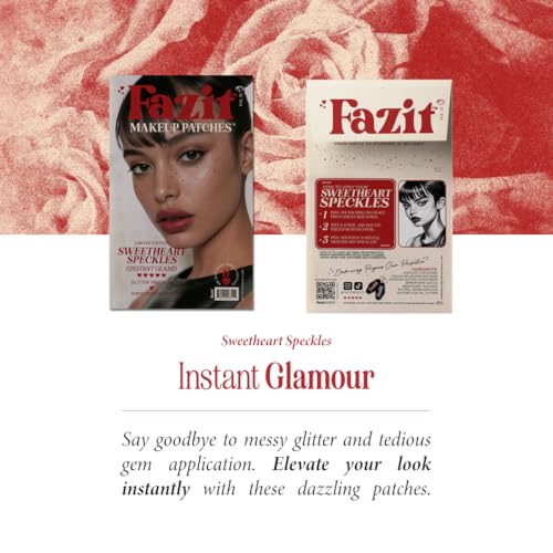 Fazit Makeup Patches - Sweetheart Speckles - Glow Up Make-Up Patches - Cute Glitter Makeup Accessories for Women - Cosmeti...