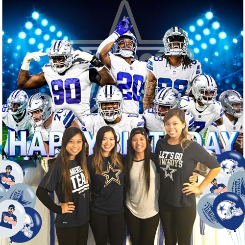 Cowboys of Dallas Backdrop 5x3 Vinyl Dallas Football Birthday Party Supplies Photography Background Picture Photoshoot Cak...