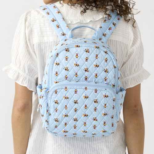 Vera Bradley Women's Premium Cotton Small Banbury Backpack, Bee's Knees, One Size