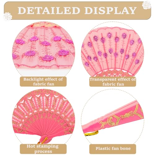 QIRMIZI 30 Pcs Bulk Spanish Hand Fans – Foldable Handheld Fans for Women – Perfect for Parties, Weddings, Church, Dancing,...