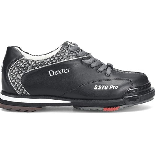 Dexter Mens SST 8 Pro Bowling Shoes - Black/Grey - Wide 7.5